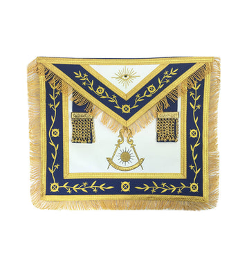 Masonic Blue Lodge Past Master Gold Machine Embroidery Apron - kitchcutlery
 - 1